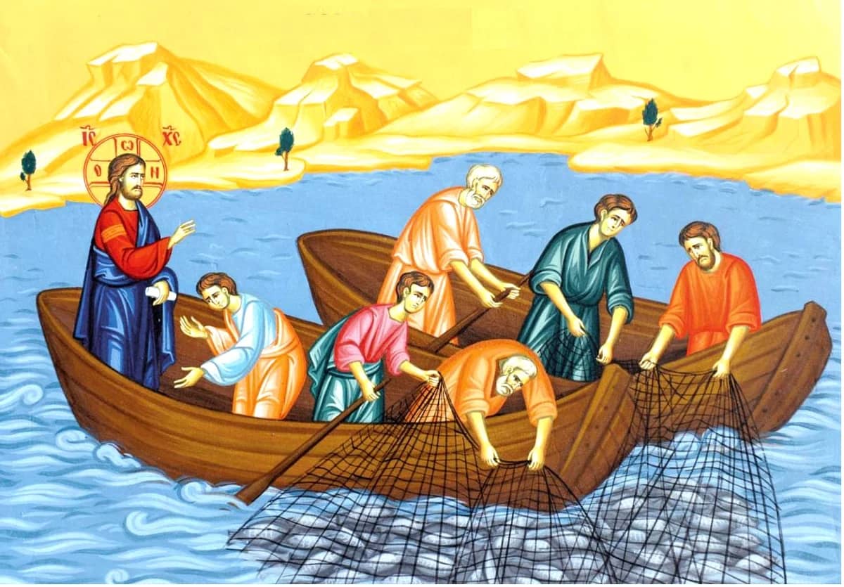лов рыб в Евангелии от Луки